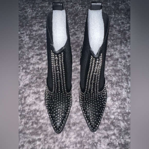 Black Studded Booties - Picture 2 of 3
